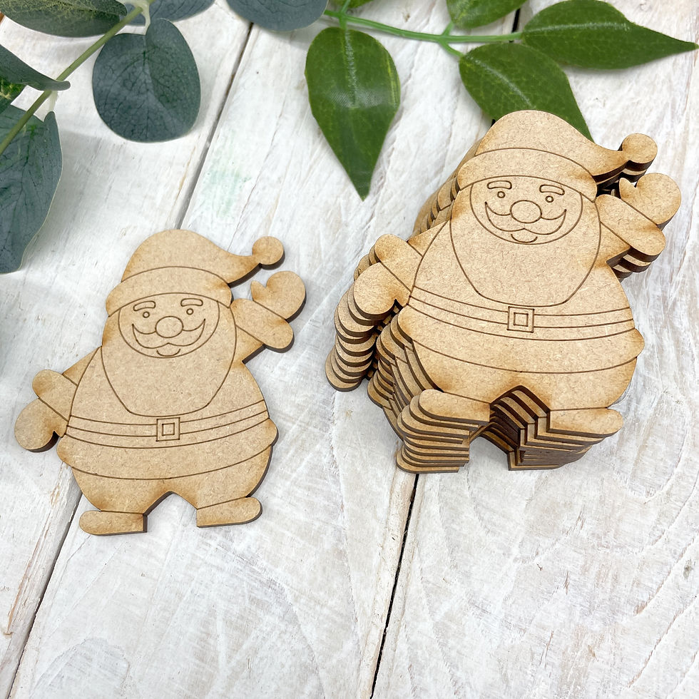 MDF Santa Detail 10 Pack