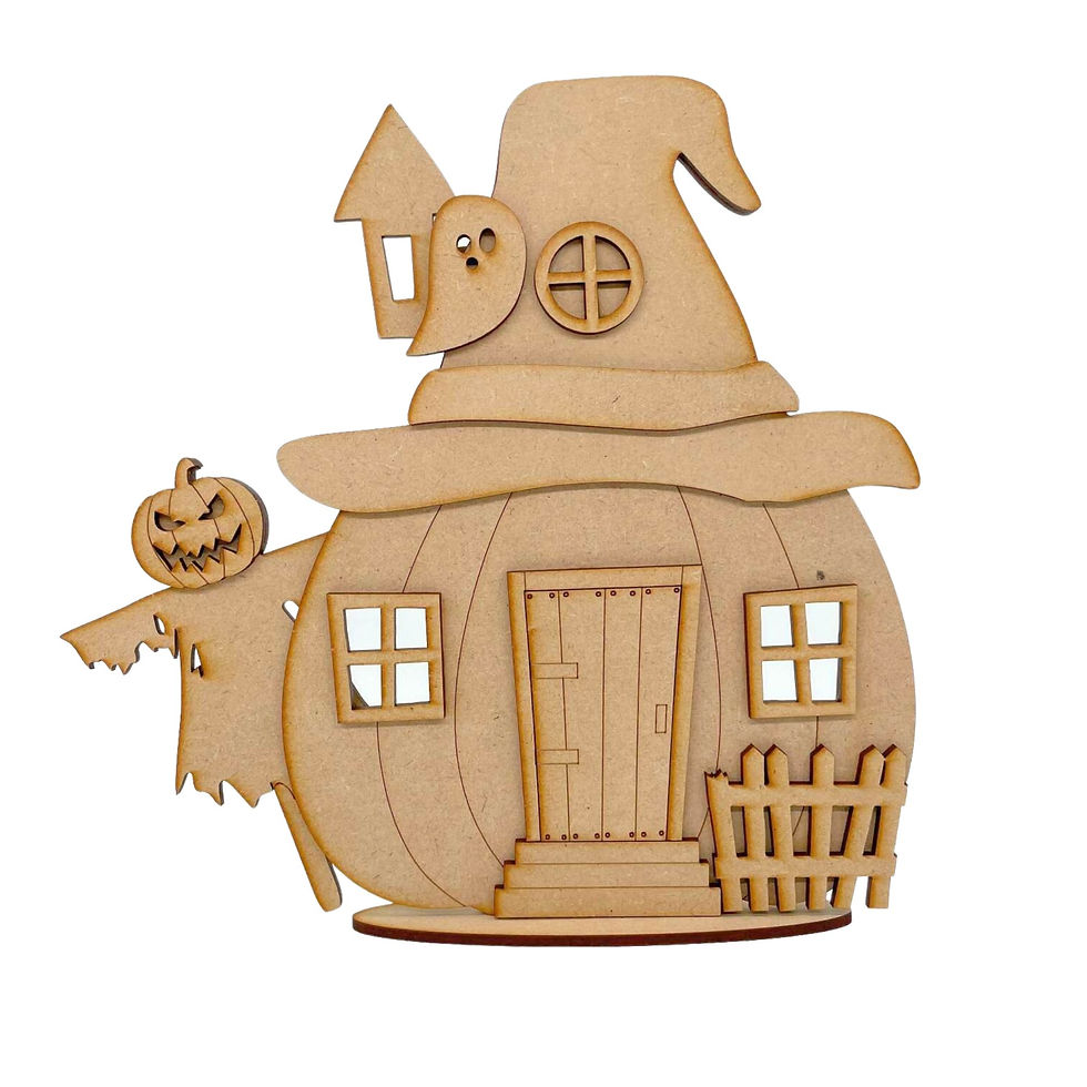 MDF Halloween Theme Spooky House Pumpkin Witch