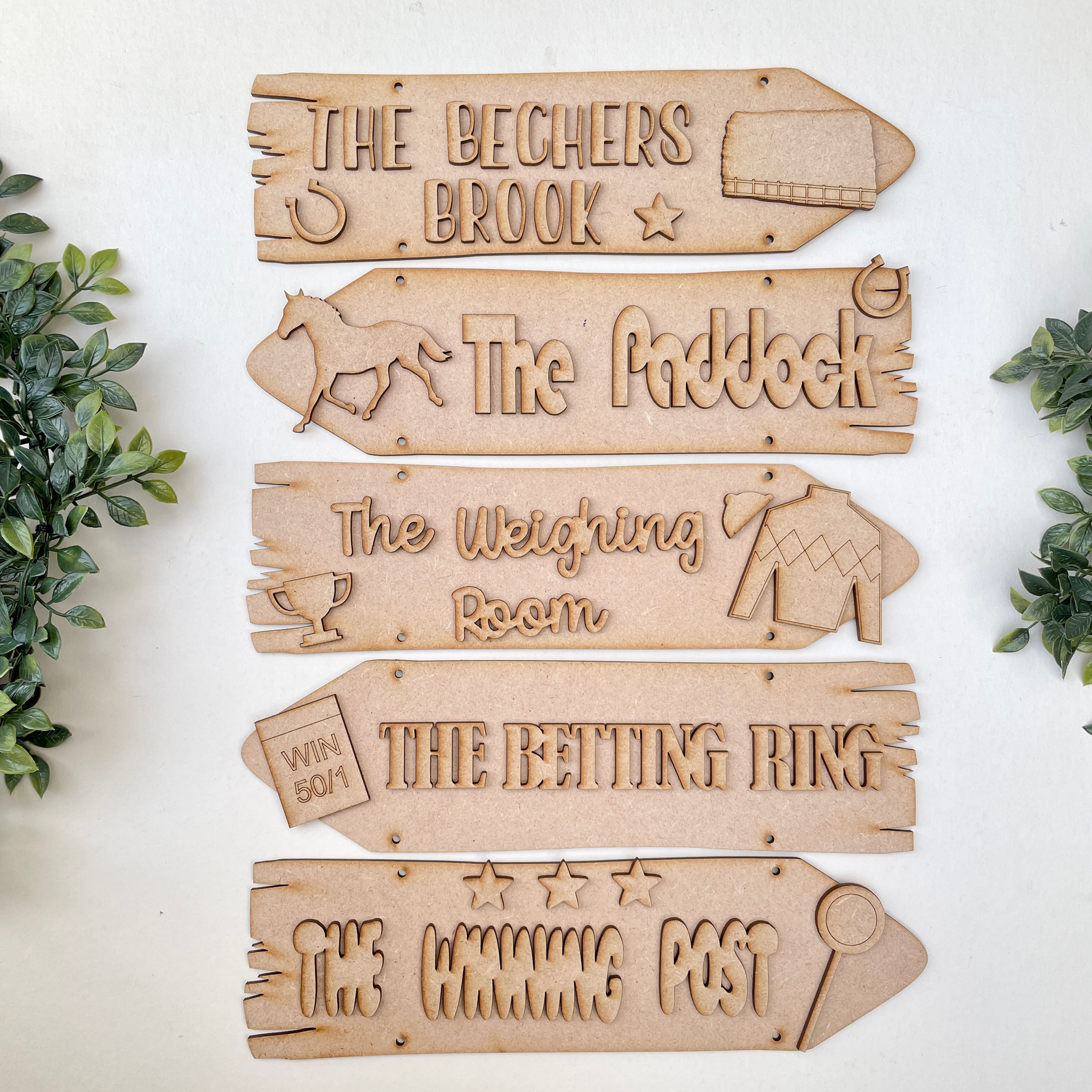 Horse Racing Theme Direction Sign