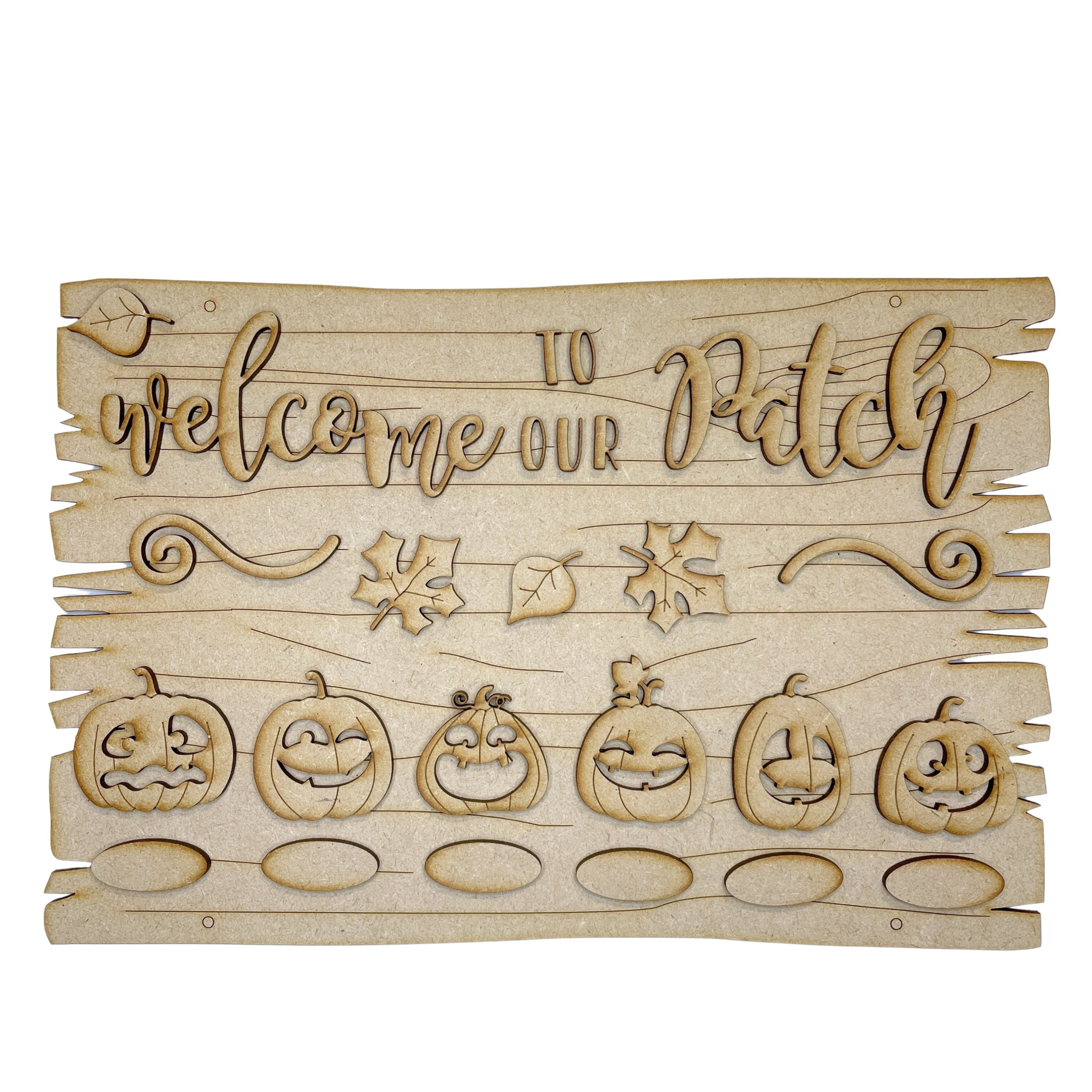 MDF Halloween Welcome to our Patch Pumpkin Family Kit RWWG