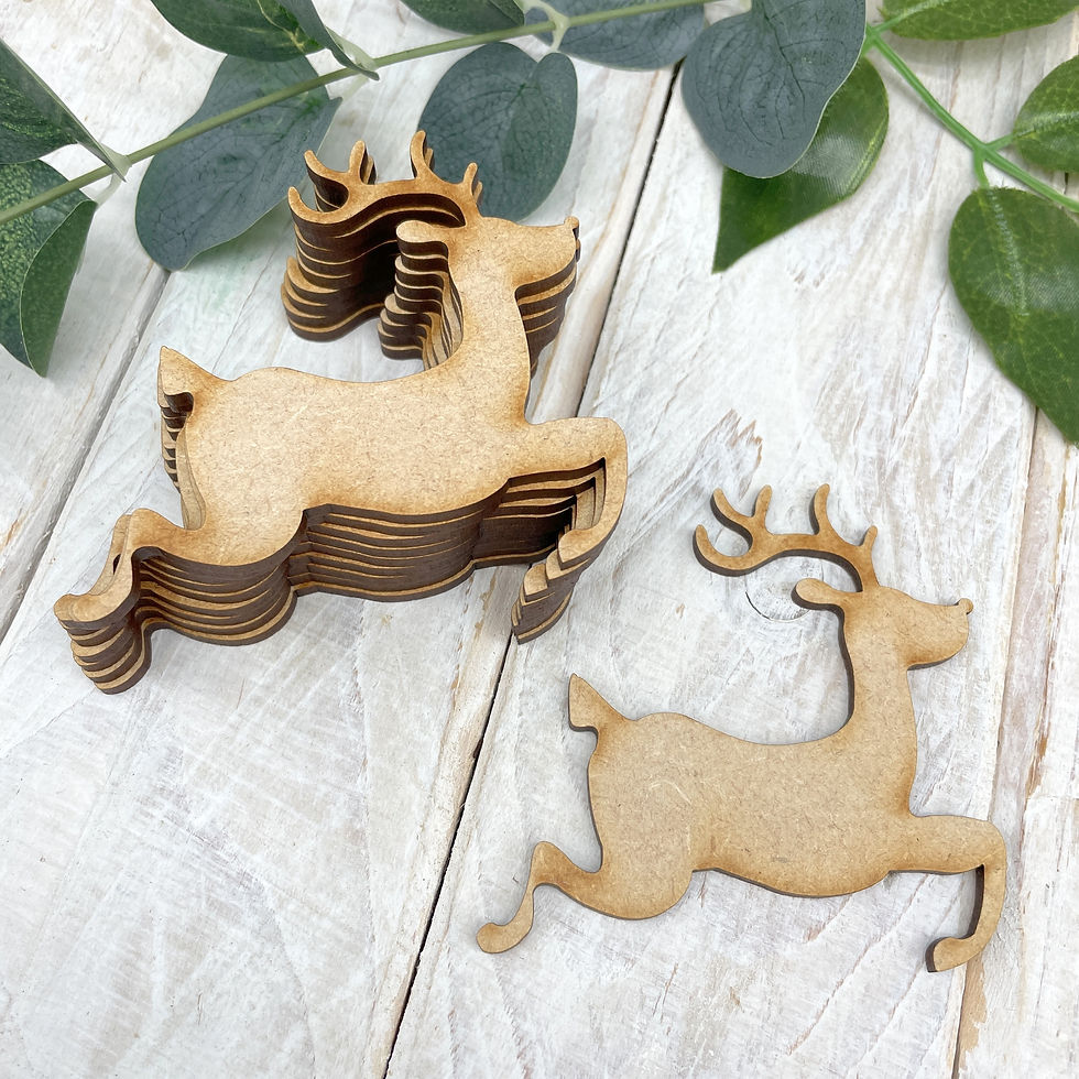 MDF Jumping Reindeer 10 Pack