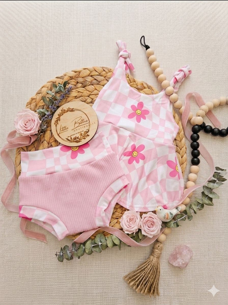 9/12 month Camillia peplum and bummies 