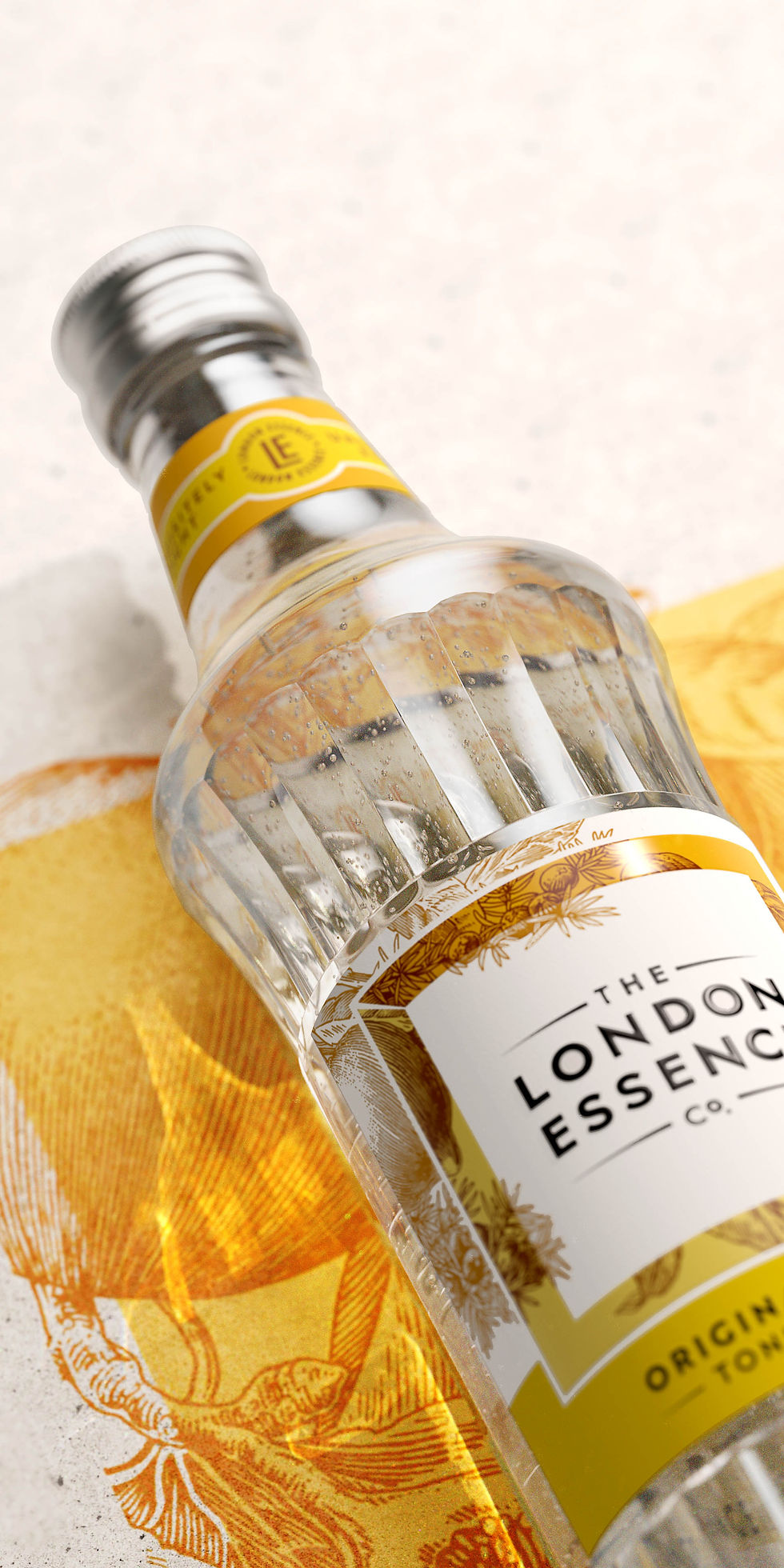 Close up of facet detail on new 500ml London Essence bottle