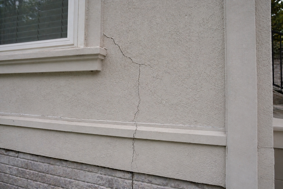 exterior wall crack