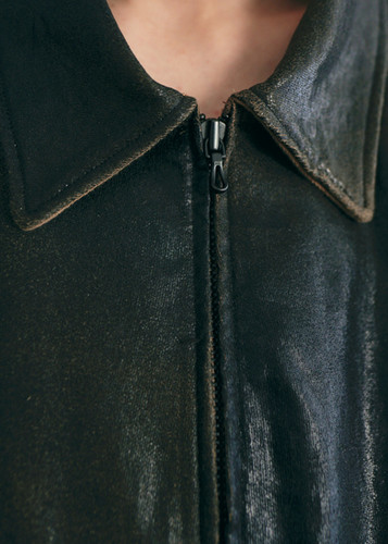 CRACK TERRY BLOUSON - BROWN | ANTHEM A