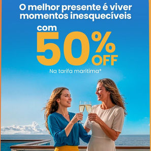 Mês das Mães: 50% OFF Costa