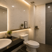 Modern bathroom interior in a flat house