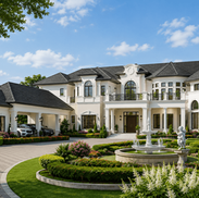 Premium classic villa featuring custom facade design and landscaping