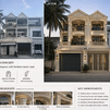 before and after townhouse facade renovation Phnom Penh modern exterior design