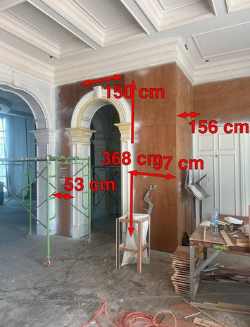 interior installation in Phnom Penh with built-in furniture and stone work