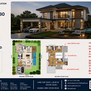 Contemporary villa floor plan and property information layout
