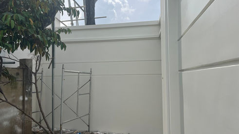 plastic paint wall installation in Phnom Penh with smooth and clean finish