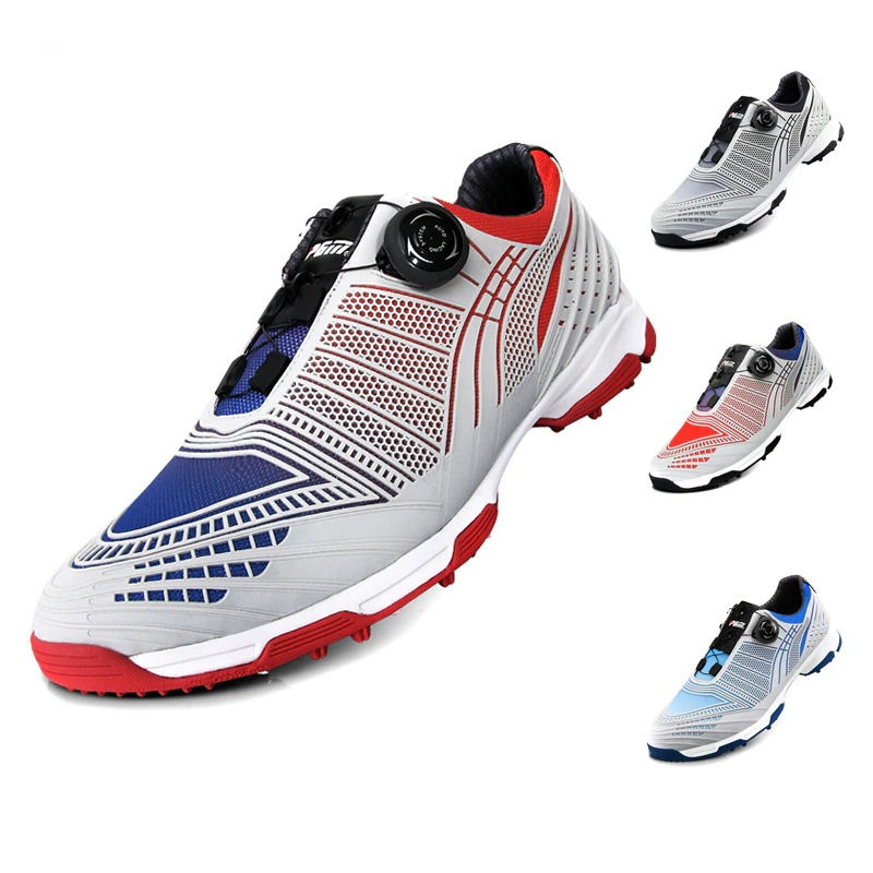 Men's Golf Shoes Button Quick Lacing Shoes