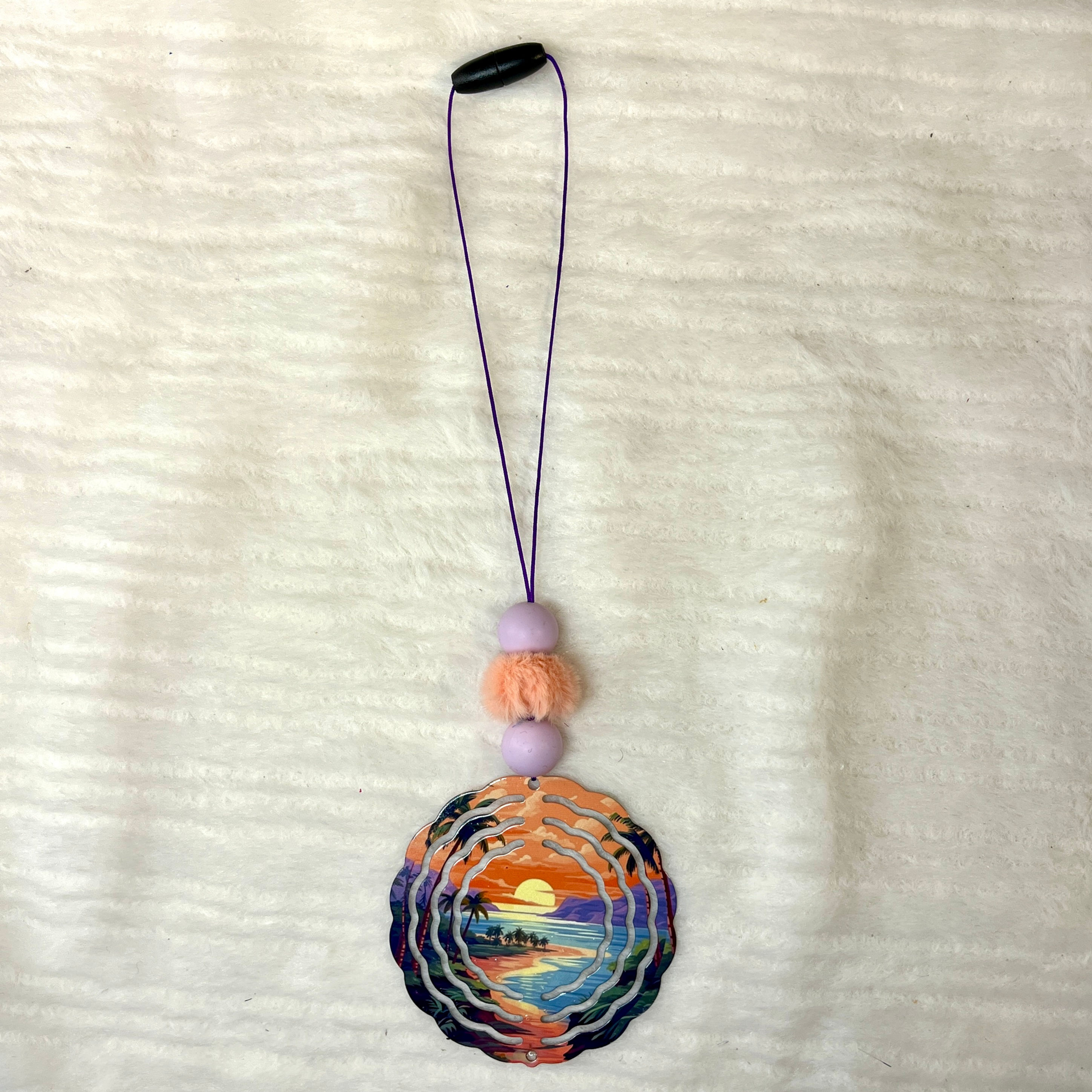 Island Sunset Car Charm