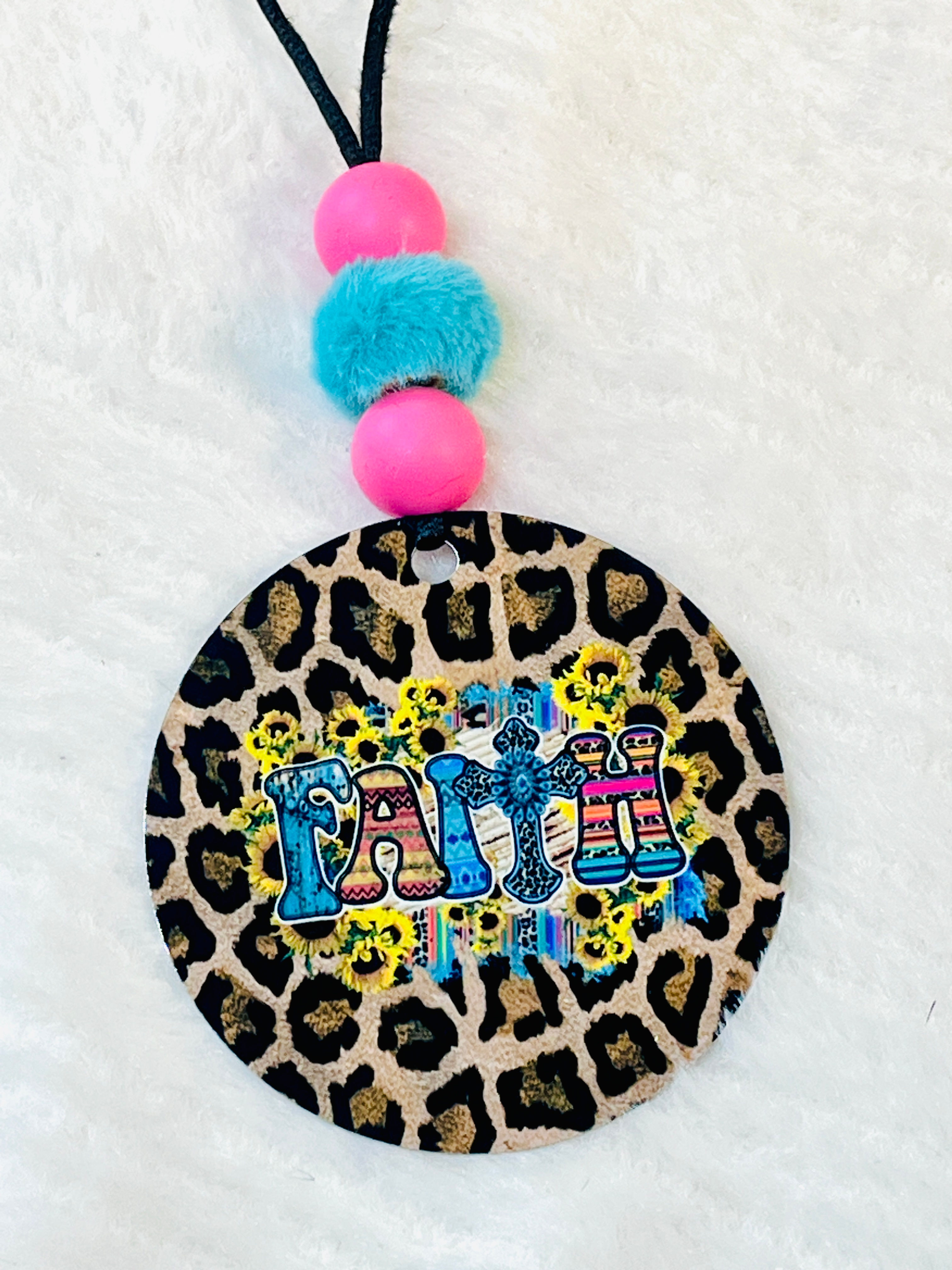 Leopard Faith Car Charm