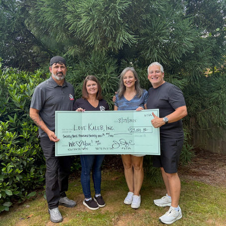 Industrial Repair Service Presents $23,021 Matching Gift to Love Kaleb Inc. at Summer Cookout