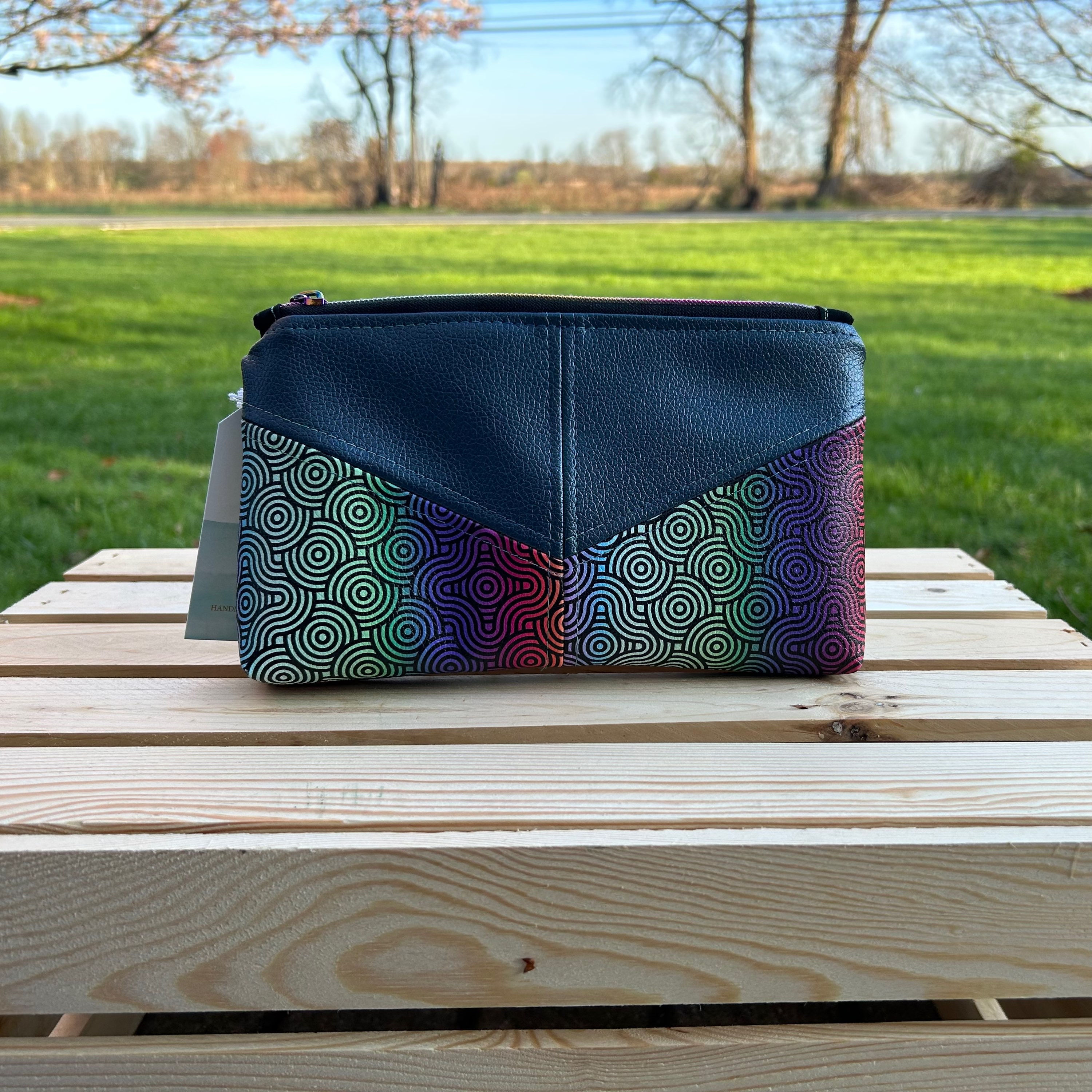 Harlequin Clutch- Batik Vinyl