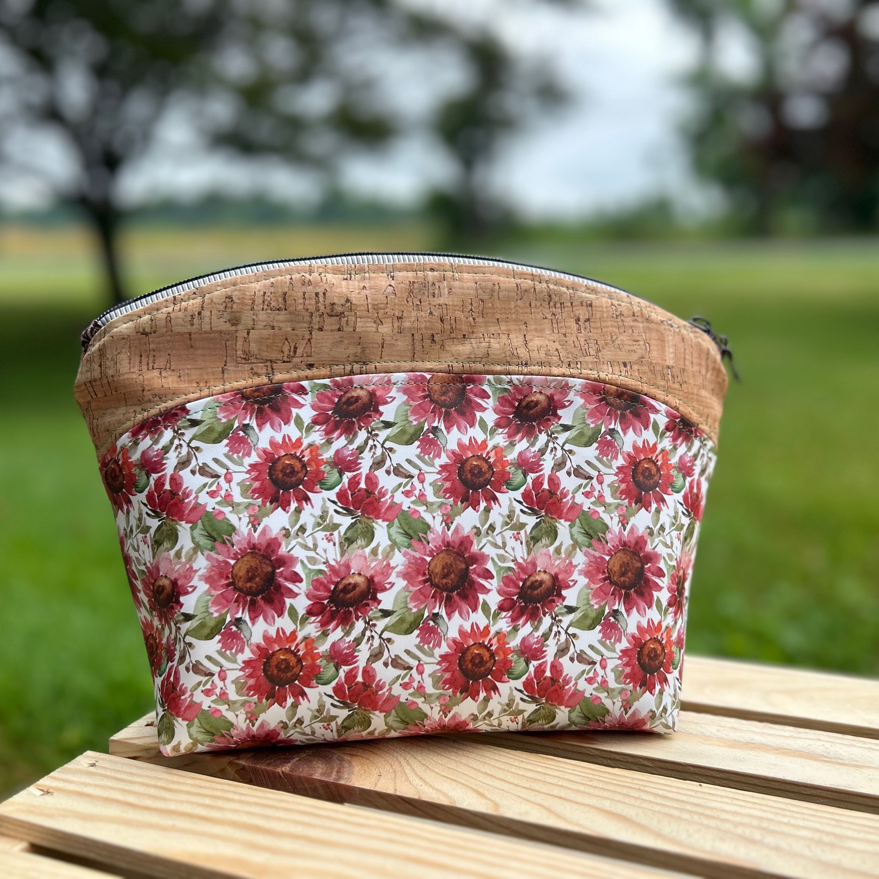 Posh Makeup Bag- Raspberry Floral