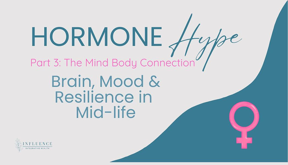 Hormone Hype: The mind body connection | Brain, mood & resilience in mid life