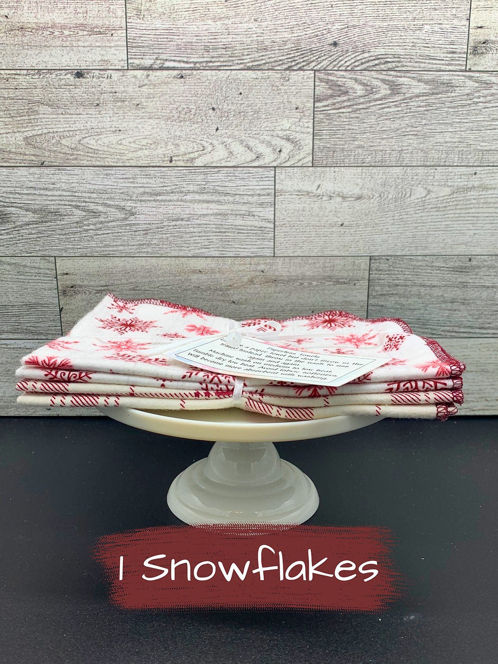 Thumbnail: 1 Ply *Snowflakes or Winter* Reusable Paperless Towels for a Zero Waste Kitchen