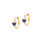 Thumbnail: Gemstone Heart and Diamond Huggies
