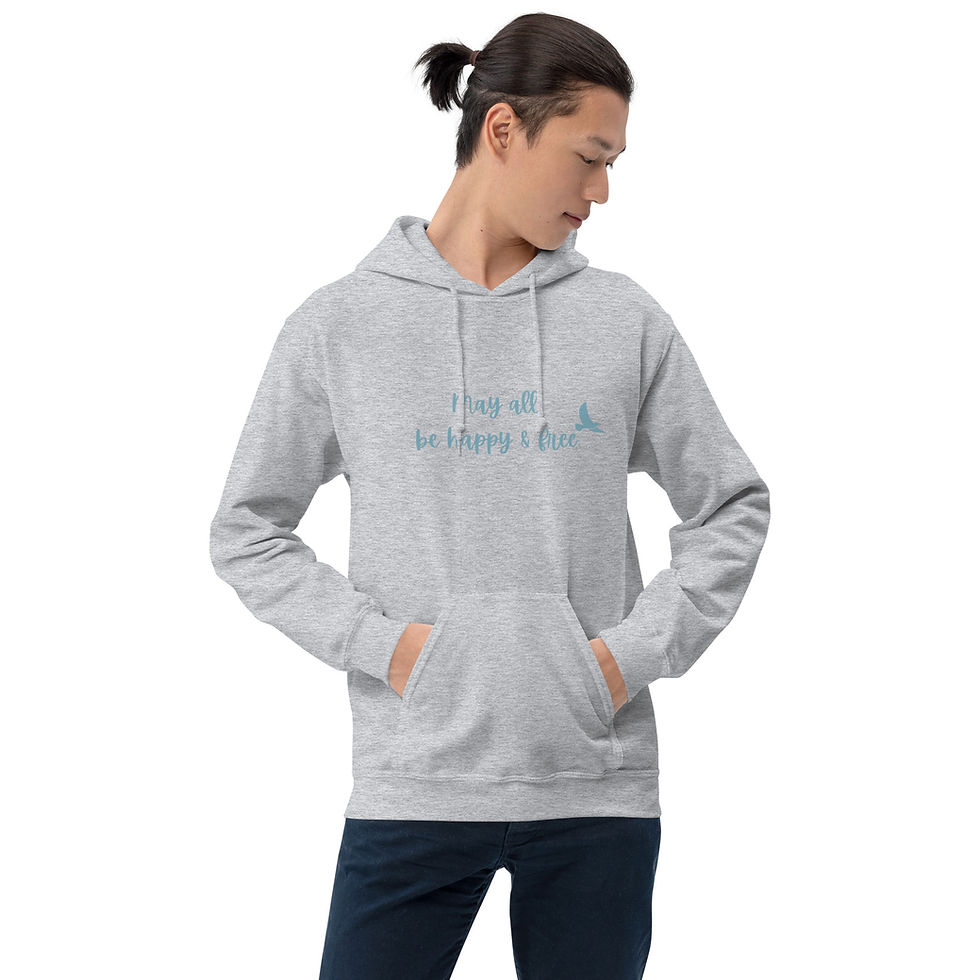 Thumbnail: Unisex Hoodie May All Be Happy & Free