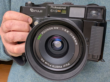 A Fuji GSW690 camera