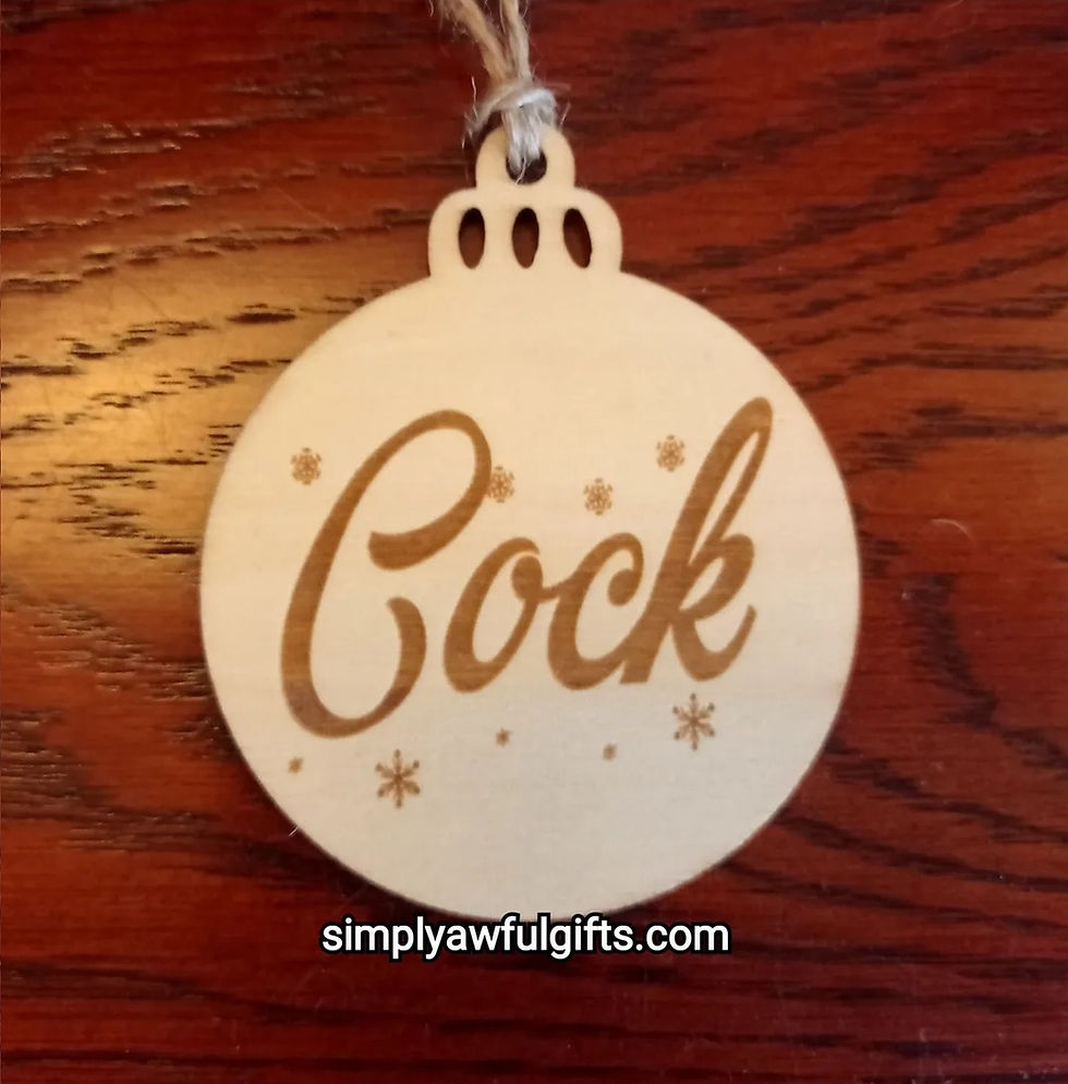 Thumbnail: Tree Decorations, Fred, Rose, Shipman, Jimmy, Harvey. Bitch Xmas Bauble Decor