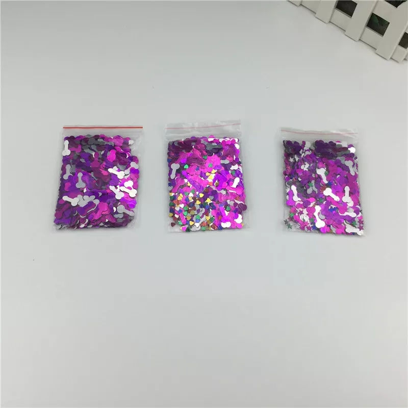 Thumbnail: Dick Glitter Confetti - Metallic penis table decorations