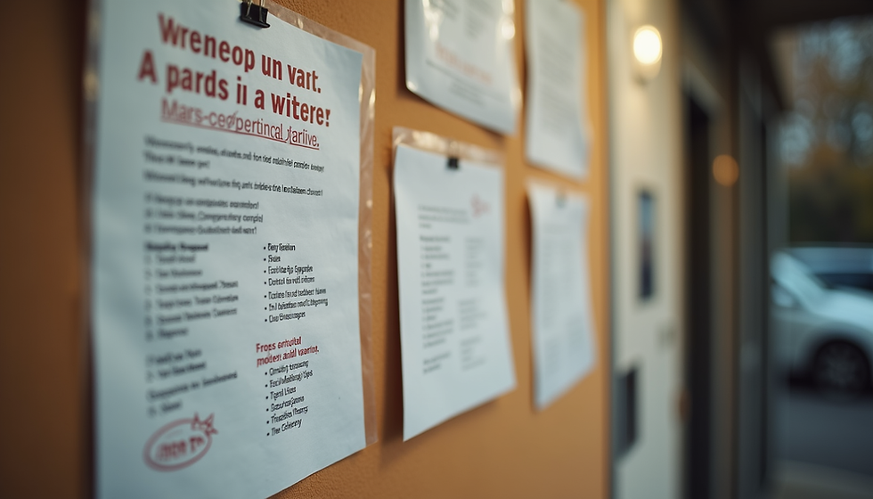 community center volunteer opportunities bulletin board