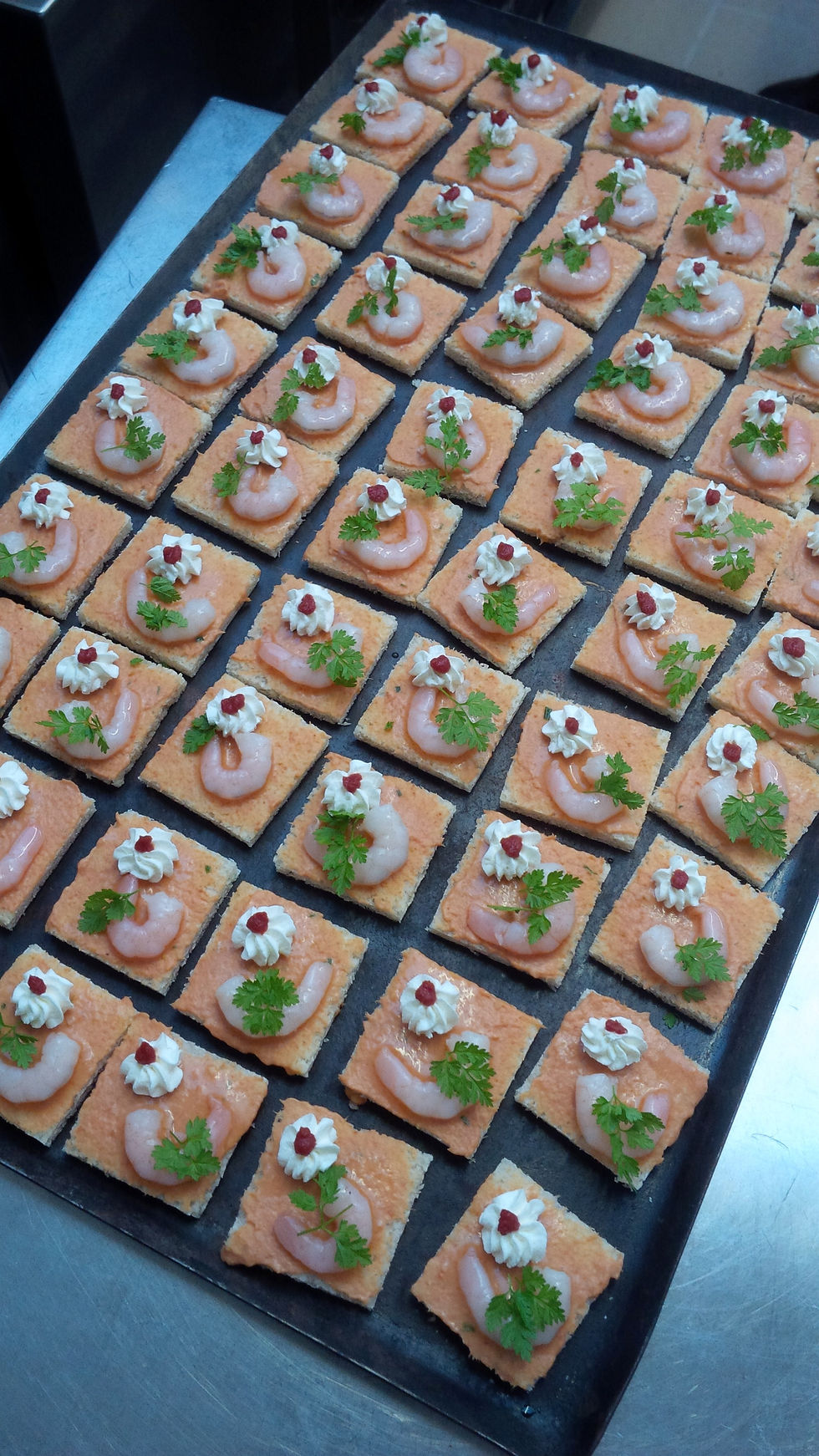 Canapés crevettes