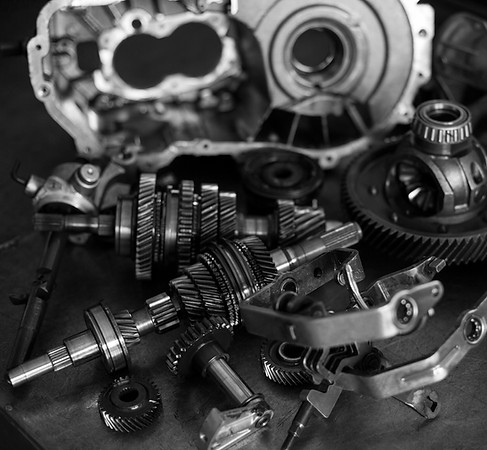 Car spare parts black and white