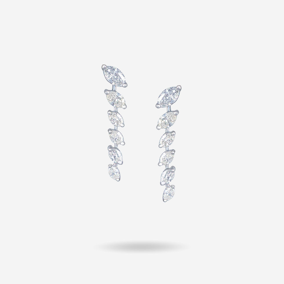 Dazzling Teardrop Dangling Diamond Earrings