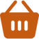 orange shopping basket icon