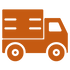 orange delivery truck icon