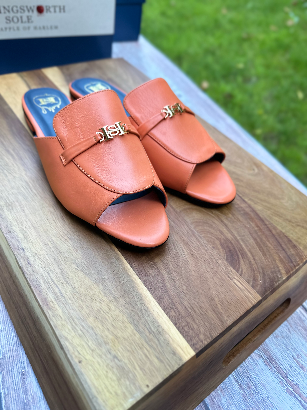 Thumbnail: Slipper Loafer Peep Toe Mule