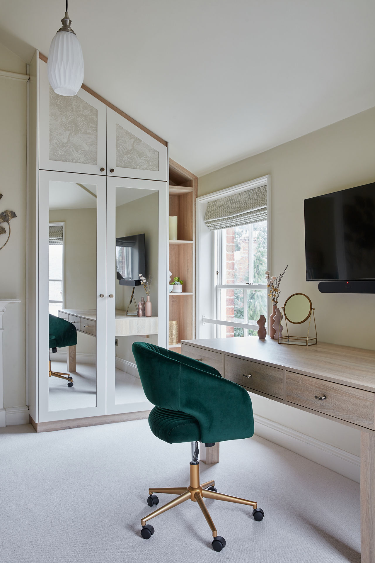 Mirrors in bespoke built in wardrobe