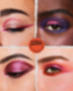 four women's eyes with eyeshadow