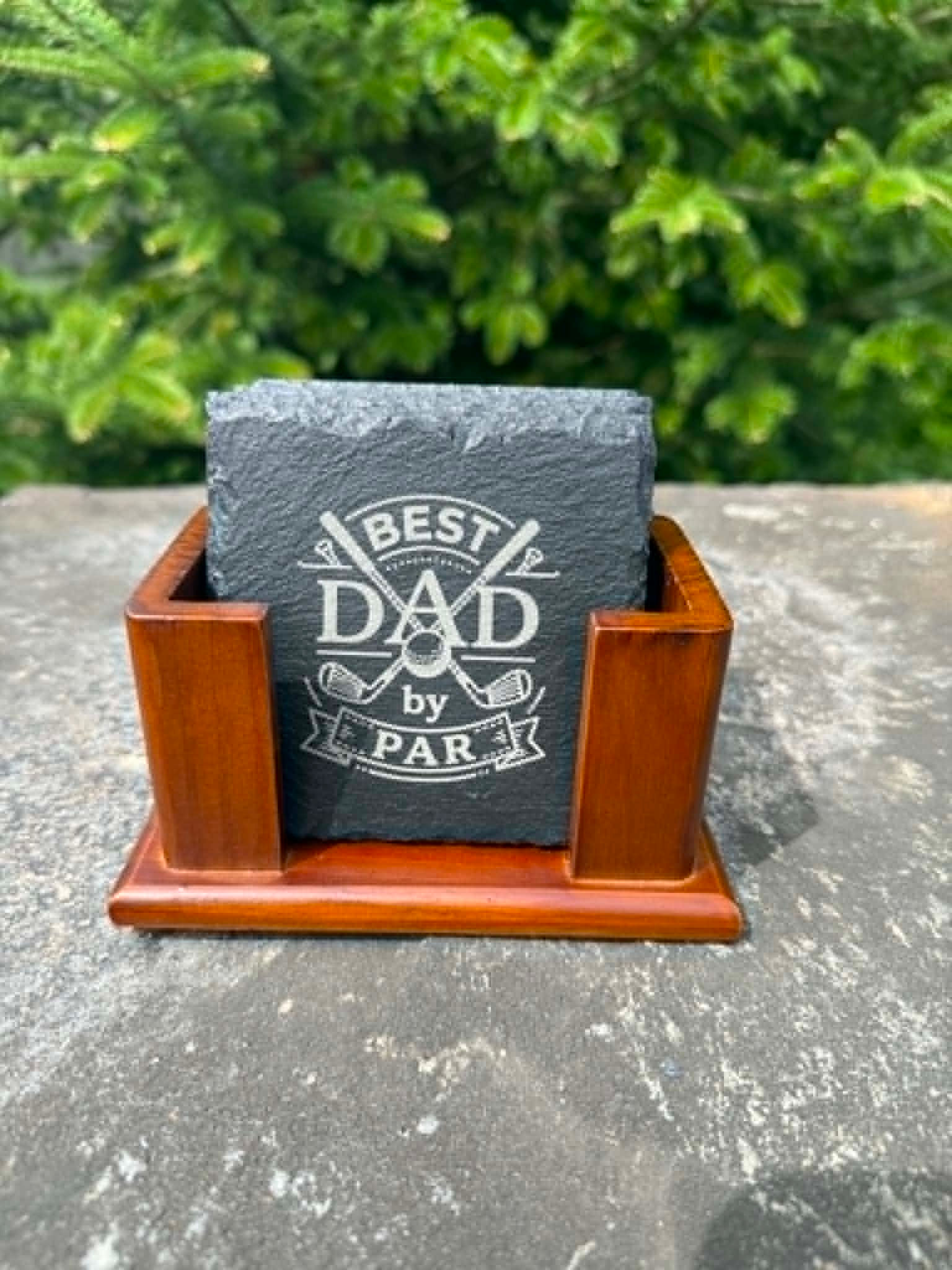 Golf Theme Coaster set w/ Holder