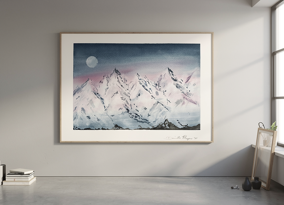 Quiet After All — Original Mountain Watercolor Painting, 9×12
