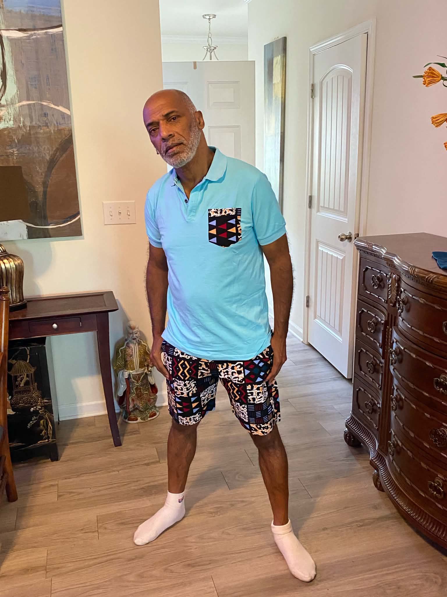 Hedge short set, tee and shorts