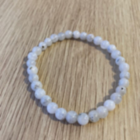 Rainbow Moonstone 6mm Round Bead Bracelet