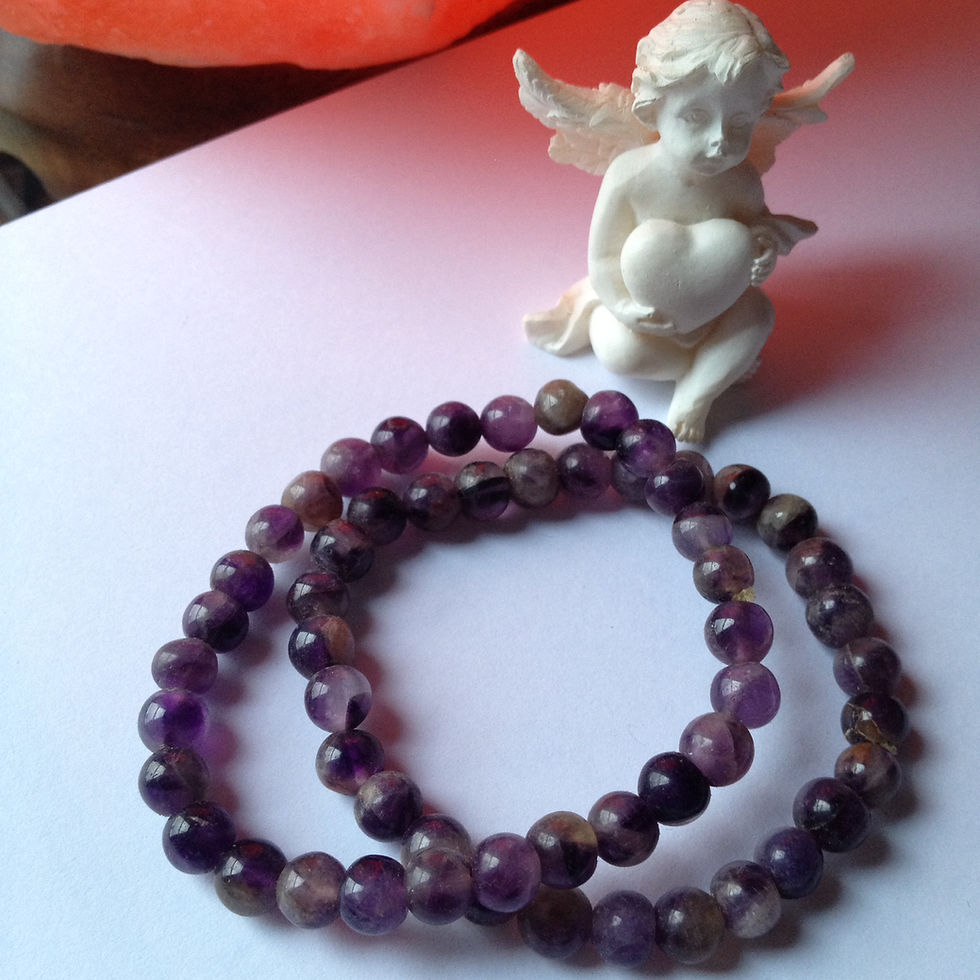 Thumbnail: Amethyst (Chevron) Bead Bracelet