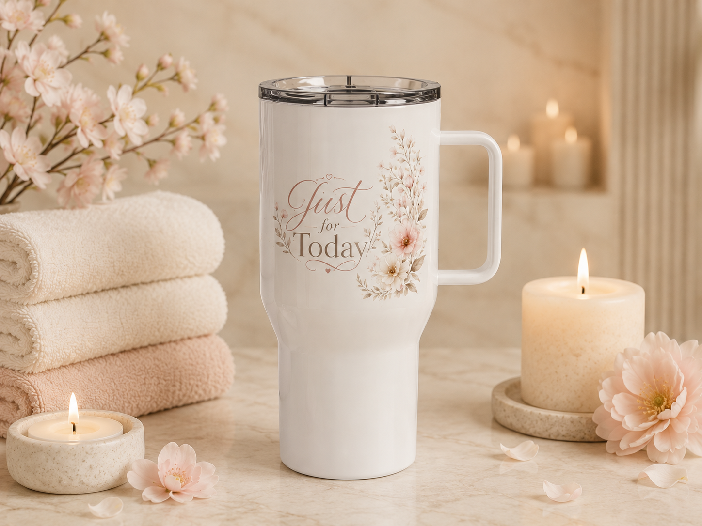 25 oz Just for Today Wellness Travel Mug
