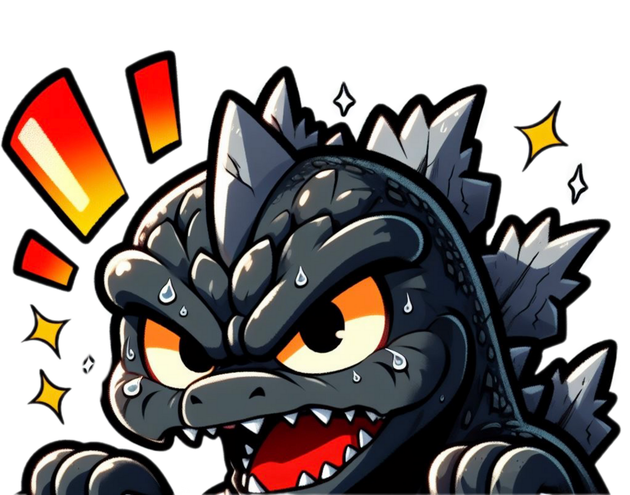 Angry Zilla Peeker Sticker