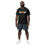 Thumbnail: Man wearing the BUILT FOR THIS Horizon motivational workout shirt in black, front view.