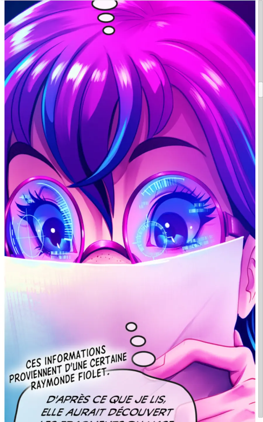 Extrait du webtoon de l'application