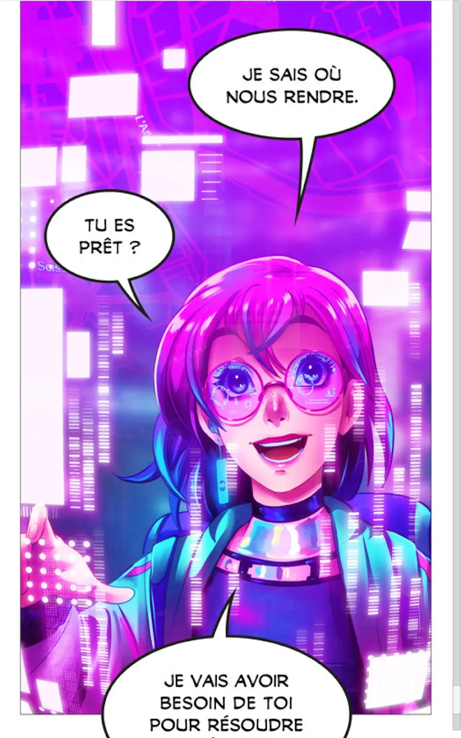 Extrait du webtoon de l'application