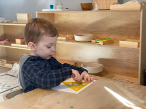 Montessori at Home: Shelfwork at 30 Months (2.5 Years)