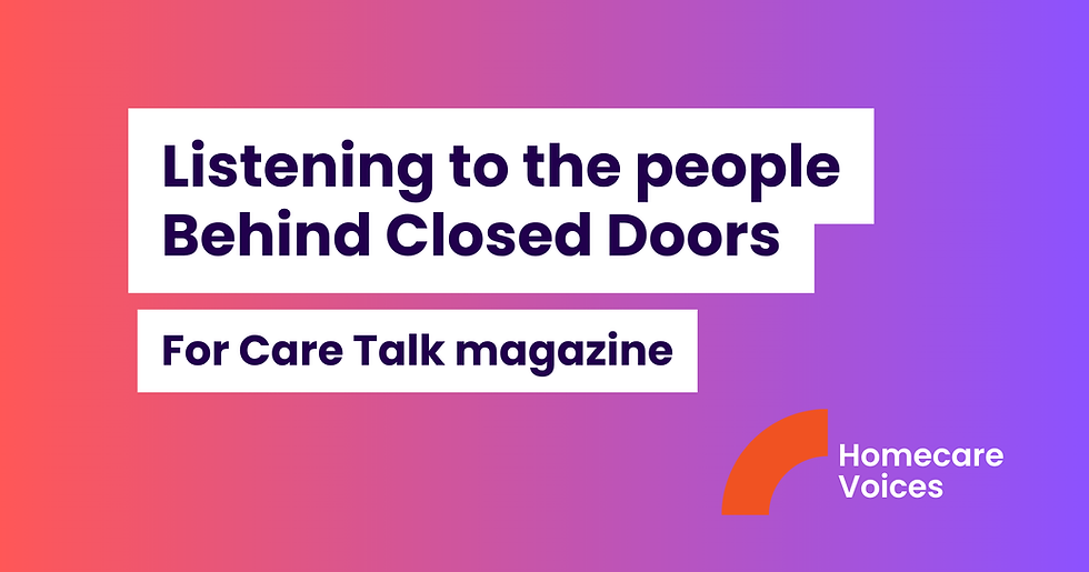 Listening to the People Behind Closed Doors